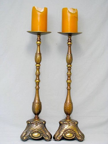 Paar bronze messing - paar,