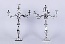 Paar Prunk Kandelaber Silber